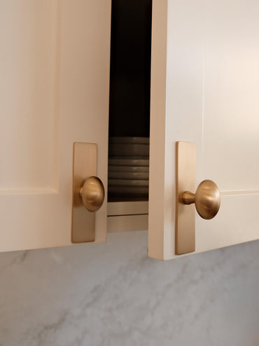 Oval Knob with Backplate