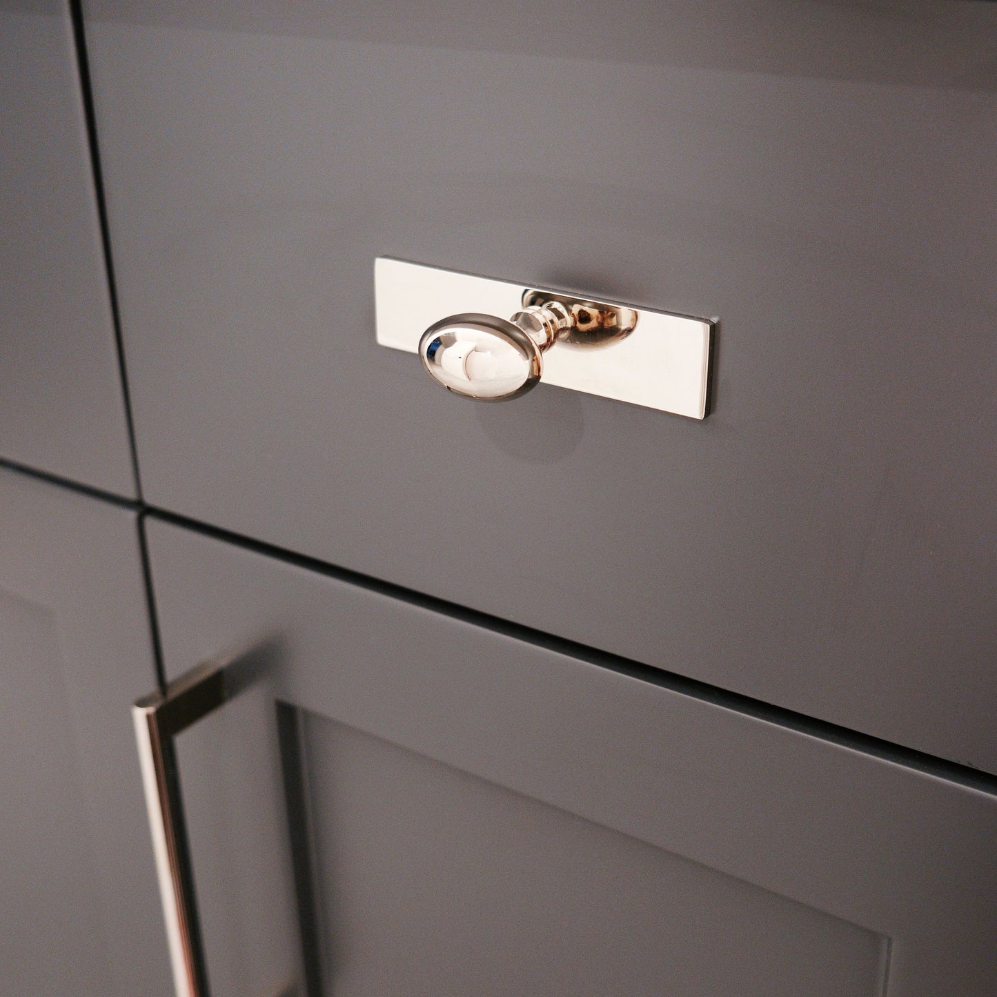 Oval Knob with Backplate