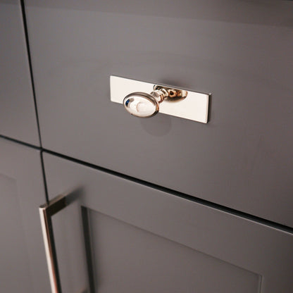 Oval Knob with Backplate