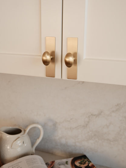 Oval Knob with Backplate